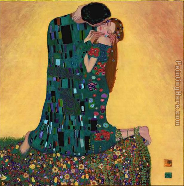 Gustav Klimt Kiss II